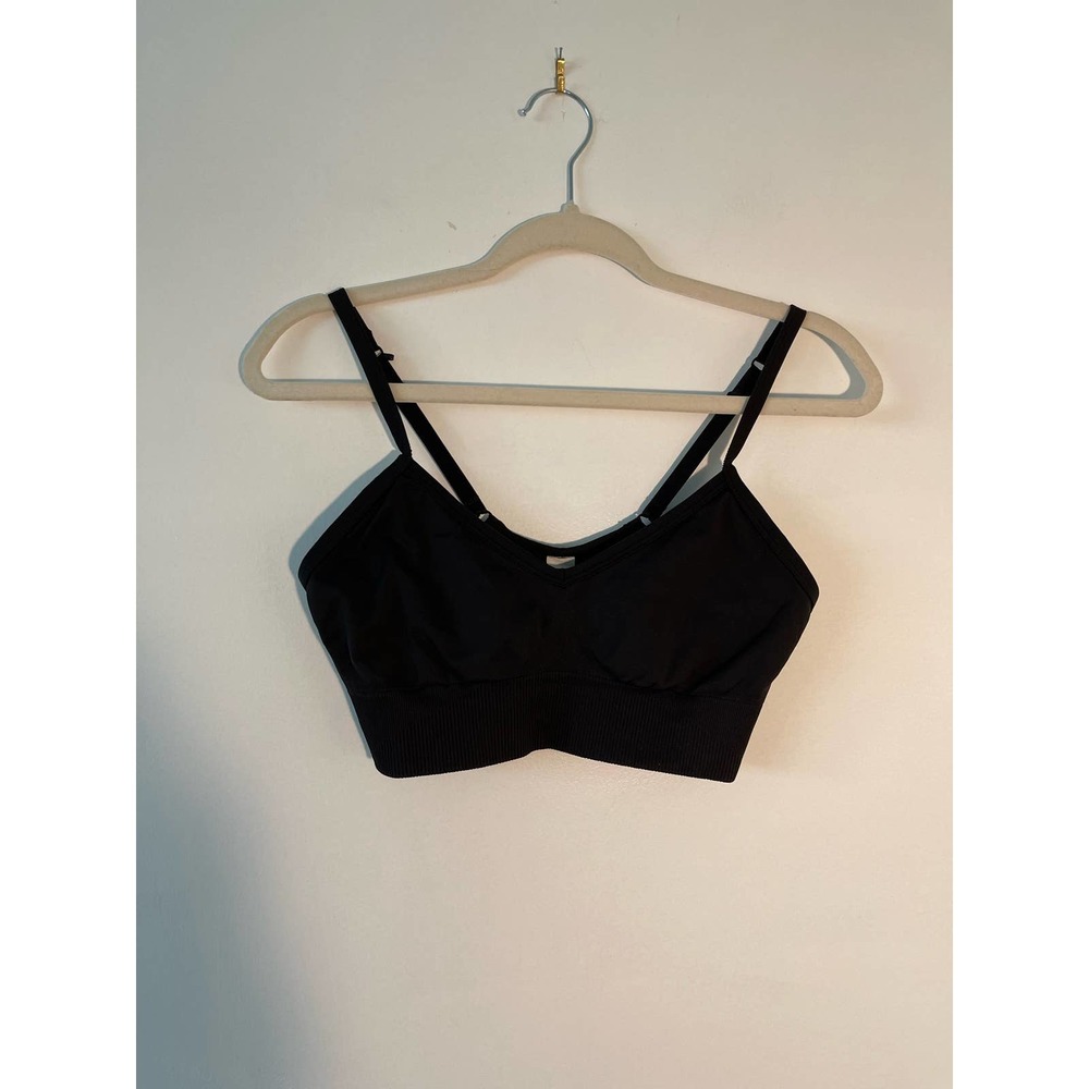 Lululemon Women’s Sports Bra Ebb To Street Black Wireless Convertible Size 8
